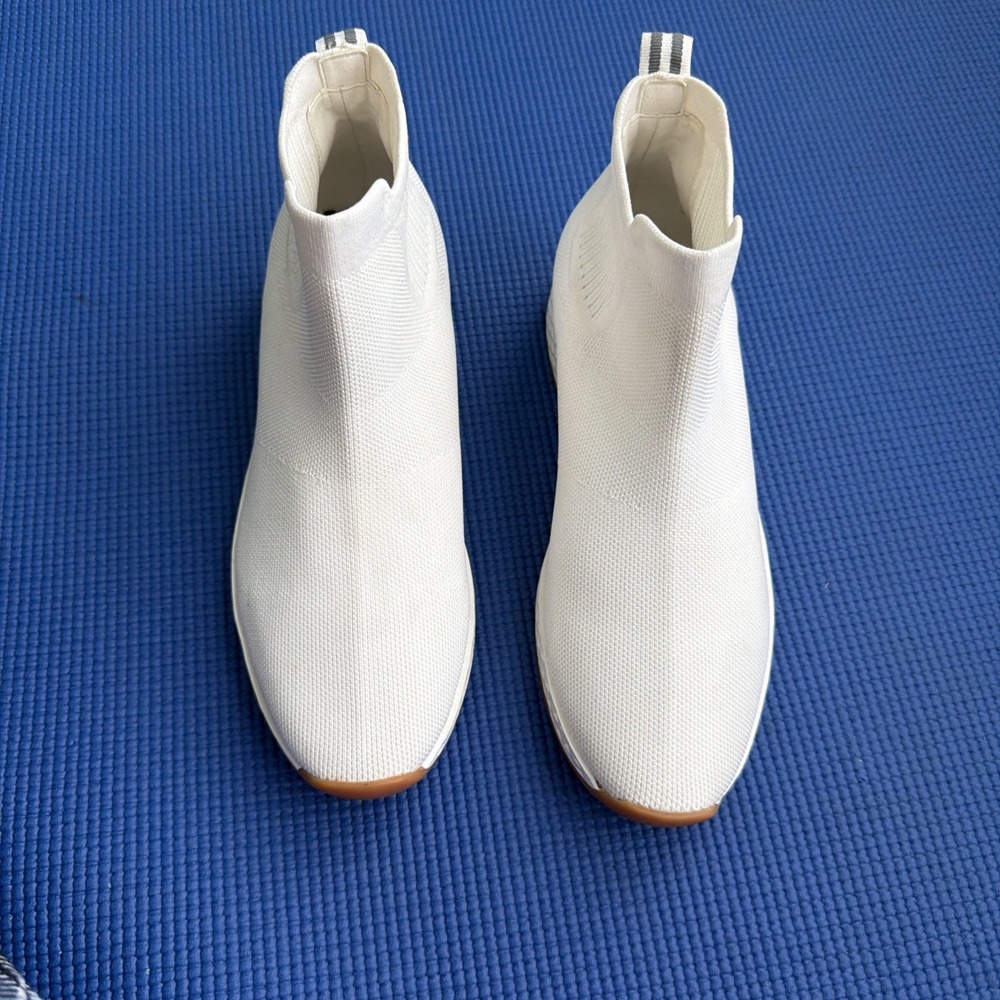 URBAN SPORT by J/SLIDES Women's White Tie Slip-On Sneakers Shoes Size 8